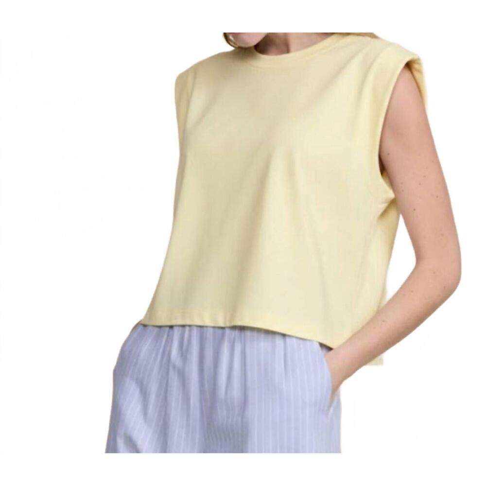 NEW BELLE D'AMOUR oversized loose fit tee in baby yellow